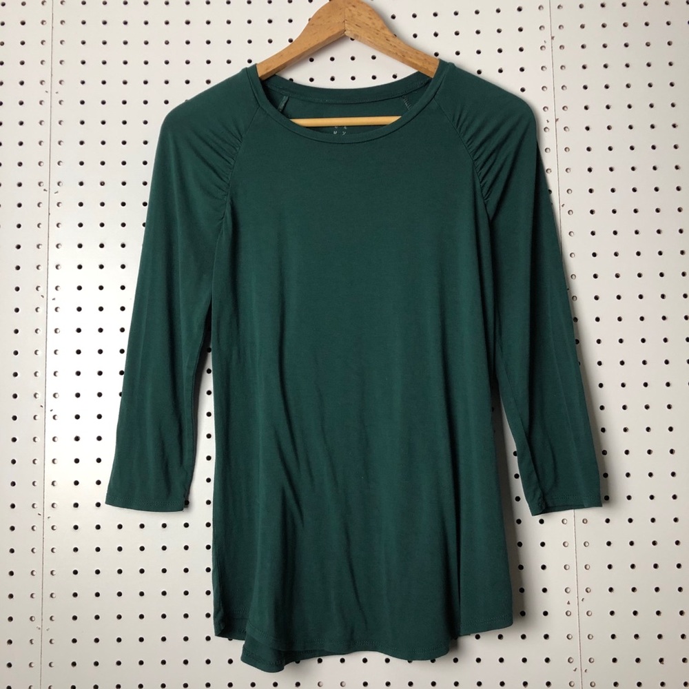 Target A New Day Tunic Shirt 3/4 Sleeve Ruching